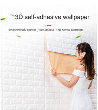 Pegatinas de pared de ladrillo 3D para el hogar, papel tapiz adhesivo de espuma impermeable para sala de estar, dormitorio, bricolaje, 70x77 cm, 10 Uds. 2024 - compra barato