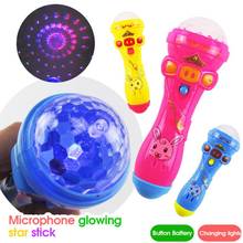 1PCS Microphone Luminous Toys Flash Mic Light-emitting Baby Kids Boy Girl Funny Toy Birthday Gift Kids Toys Glow In The Dark Toy 2024 - buy cheap