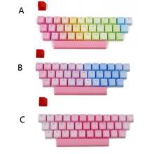 Rainbow Blue Demon RGB PBT 35 Keys OEM Double Shot Backlit Keycaps for Cherry Mechanical Keyboard GH60 POKER 61 2024 - buy cheap