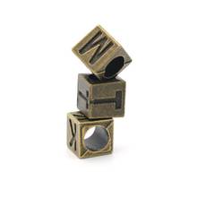 A-Z 30 Uds bronce espaciador cuadrado de Metal perlas para la fabricación de la joyería Diy hecho a mano collar de pulsera venta al por mayor de accesorios 2024 - compra barato