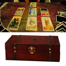 Antique Wooden Treasure Box Board Game Storage Box for Poker Card Tarot Trinkets Jewellery and Home Decor 2024 - buy cheap