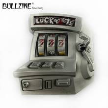 Hebilla de cinturón de juego The Bullzine Lucky 7, con acabado de peltre FP-02461, adecuado para cinturón de 4cm de ancho a presión 2024 - compra barato