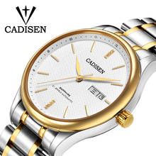 CADISEN Fashion Men's Automatic Mechanical Watch Leisure Sports Watch Business Military Watch 5ATM Calendar Week Double Display 2024 - buy cheap