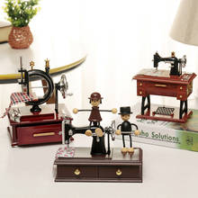 Caja de música Retro Para decoración del hogar, Mini caja de madera con mecanismo de relojería, artesanías, regalo de cumpleaños para novia y Navidad 2024 - compra barato