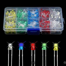 500pcs/Lot 3mm LED Kit Mixed color White/Blue/Green/Red/Yellow 2024 - buy cheap