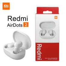 Новинка 2021, белые наушники Xiaomi Redmi AirDots 2, Оригинальные Bluetooth наушники, TWS Mi True Wireless Airdots 2, шумоподавляющая гарнитура 2024 - купить недорого