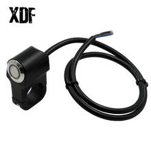 Motorcycle Switches ATV Scooter 22mm 24mm Handlebar Headlight Hazard Fog Light Switch Momentry/Latching ON-OFF Button with LED 2024 - buy cheap