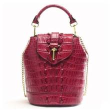 ourui true  crocodile  female  handbag  Genuine leather  The bucket  packet  package women handbag 2024 - buy cheap