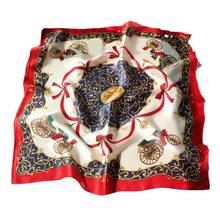 DANKEYISI-bufanda de seda auténtica para mujer, pañuelo de cuello de seda natural, cuadrado, para bolso, cinta para el pelo 2024 - compra barato