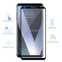 Cubierta protectora de vidrio curvado 3D para LG V40, V30, V30 PLUS, Protector de pantalla HD, cobertura completa de borde a borde 2024 - compra barato