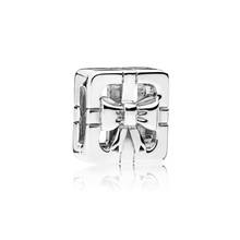 Real 925 Sterling Silver Bead Reflexions Sweet Gift Box Clip Charm Fit Fashion Women Pandora Bracelet Bangle Gift DIY Jewelry 2024 - buy cheap