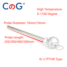 Sensor de temperatura Industrial, montaje de cabeza de armadura tipo K de alta precisión, WRN-130, 0-1100 grados de diámetro, 10mm, termopar 2024 - compra barato