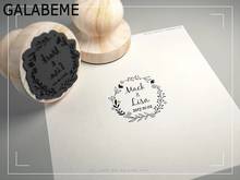 Sello de madera con nombre y fecha personalizado, sello de boda para invitación, papelería, decoración de boda rústica vintage, bricolaje 2024 - compra barato