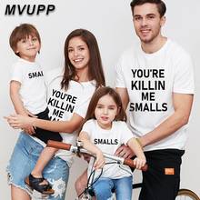 Одинаковые комплекты для семьи Модный комплект для малышей, для папы, мамы и меня футболка с надписью модные стильные Семейные комплекты для папы, мамы и меня 2024 - купить недорого