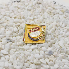 Золотой квадратный металлический сплав коробка для печенья эмалированная Брошь Красная фасоль сэндвич коробка для печенья отворот булавка между-meal nibbles значок «закуски» 2024 - купить недорого