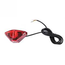 2w 6-80v bicicleta elétrica luz traseira universal scooter de bicicleta elétrica traseira da cauda luz de segurança de advertência de plástico lâmpada de freio 1.6m cabo 2024 - compre barato