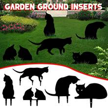 Cat Garden Sculpture Silhouette Stakes Chicken Statue Lifelike Hen Ornaments Acrylic Yard Art Lawn Family Decoration Gift 2024 - buy cheap