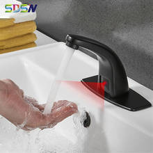 Grifo de baño con Sensor SDSN, grifería de bañera sensible al bronce negro, grifo de agua fría única, grifo de lavabo con Sensor automático 2024 - compra barato