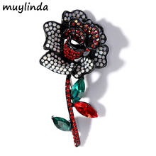 muylinda Big Flower Rhinestone Brooch Pin For Women Fashion Crystal Brooches Jewelry Scarf Clip Clothes Accessories 2024 - buy cheap