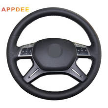 Handsewing Black Artificial Leather Steering Wheel Covers for Mercedes Benz C180 C200 C260 E200 E260 ML320 ML360 ML400 2024 - buy cheap