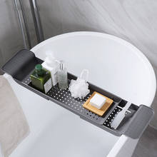 Banheira de armazenamento rack banho bandeja prateleira chuveiro banheira ferramentas do banheiro maquiagem organizador toalha plástico pia da cozinha dreno titular 2024 - compre barato
