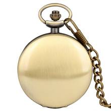 (1006)Vintage Double Shine Plain Polished Glossy Hunter Case engravable Fob Chain Pocket Watch Necklace mens party gift 12PCS IN 2024 - buy cheap