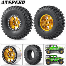 AXSPEED 4PCS 1.9" Beadlock Wheel Hub Rim and 106/112mm Rubber Tyres Kit for 1:10 RC Crawler Axial SCX10 Wheel Tires Parts 2024 - buy cheap