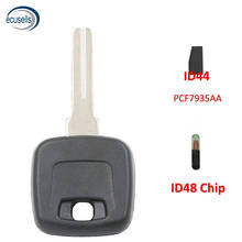 Transponder com chip id44, chave de ignição sem corte, lâmina em branco, inserção para volvo id44 pcf7935, chip ou sem chip 2024 - compre barato