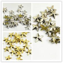 Diamantes de imitación con forma de estrella, 8mm y 10mm, tachuelas Punk doradas y plateadas para ropa, accesorios Diy, 500 unids/lote 2024 - compra barato