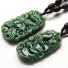 Certificate Chinese Natural Hetian Jade Dragon-phoenix Couple's Pendant Necklace Hand-Carved Charm Jewelry Lucky Amulet A pair 2024 - buy cheap