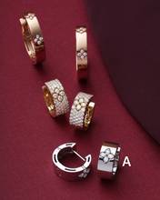 Janeklly brincos de argola pequenos, preto, cinza, com zircônio de alta qualidade, joias garconne para mulheres 2024 - compre barato