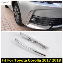 Lapetus Accessories For Toyota Corolla 2017 2018 Chrome Front Head Fog Lights Lamp Eyelid Eyebrow Molding Cover Kit Trim 2 Pcs 2024 - buy cheap