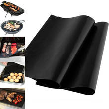 Reusable Non-stick BBQ Grill Mat Pad Baking Sheet Portable Outdoor Picnic Heat Resistant Cooking Barbecue Oven Tool 0.08mm Thick 2024 - buy cheap