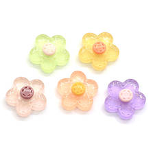 Lot Daisy Flower Flatbak Resin Cabochons Scrapbook Craft Kawaii Clear Daisy Flower  Charms Hair Bow Center Craft 2024 - buy cheap