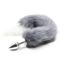 Anal Butt Plug ,Stainless Steel Anal Stopper Smooth Anus Sex Toy with Faux Fox Tail,BDSM Cosplay Accessories,Crawls Paws 2024 - buy cheap