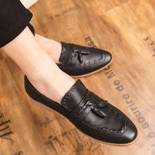 2019 New Big Size 38-47 Oxfords Leather Men Shoes Fashion Casual Slip On Formal Business Wedding Dress Shoes Mens Shoes Casual 2024 - buy cheap