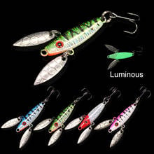 WALK FISH 4Pcs/Set 52mm 7.7g Ice Fishing Lure Luminous VIB Spinners Spoon Hard Bait Ice Jig Sinking Lead Hook Fishing pesca 2024 - buy cheap