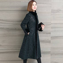Куртка женская из натуральной кожи, с воротником из 2020 меха норки, длинная, 300%, в Корейском стиле, зима размера плюс 2024 - купить недорого
