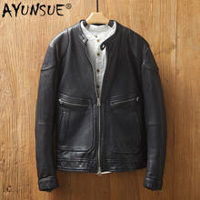 AYUNSUE Men's Sheepskin Coat Genuine Leather Jacket Men Spring Autumn Short Motorcycle Biker Jacket Fashion MG9-k9115 KJ4427 2024 - buy cheap