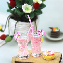 1Pc 1:12 Dollhouse DIY Miniature Plum Bubble Drink Cup Toy Dollhouse Kitchen Room Food Mini Drink Tea Milk Cup Dolls Accessories 2024 - buy cheap