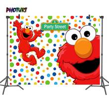 PHOTURT Sesame Street Photography Backdrop Children Birthday Party Background Red Elmo 4 Options Vinyl Photo Studios Propss 2024 - buy cheap