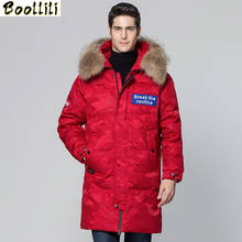 Boollili 2020 New Duck Down Jacket Men Racoon Fur Collar Men's Winter Jackets Long Camouflage Thick Warm Coat for Men Parka 2024 - buy cheap