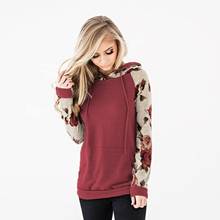 Autumn EE 2021 Long-Sleeved  Pullover Women Sleeves Printing Stitching Sweatshirt Loose Casual Pocket Lady Streetwear Tops 2024 - buy cheap