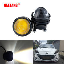 GEETANS 2PCS 15W 12V Car DRL Fish Eye Light LED Fog Lights Daytime Running Light Reverse Parking Light Lamp 100% Waterproof 2024 - buy cheap