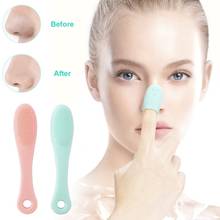 1pc Small Soft Pore Cleaner Blackhead Remover Brush Face Brush Exfoliating Manual Face Brush Finger brush Nasal Wing Cleaning 2024 - buy cheap