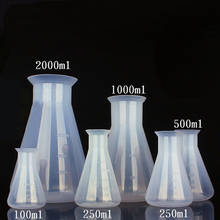 Botella de plástico para pruebas de laboratorio, matraz cónico de 100ml, 250ml, 500/1000/2000ml 2024 - compra barato