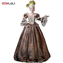 Hot Sale Coffee 18th Century Rococo Marie Antoinette Ball Gown Gothic Victorian Period Party Dress Theater Ruffle Women Costumes 2024 - buy cheap