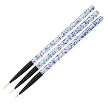 3pcs Nail Art Liner Painting Pen Sequin Rod DIY Acrylic UV Gel Brushes Drawing Flower Line Grid French Design Manicure Tool 2024 - buy cheap