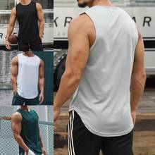 Gym Tanks Top Men Fitness Clothing Mens Bodybuilding Tanks Tops Summer Loose Gym Clothing Male Sleeveless Vest Shirts Plus Size 2024 - buy cheap