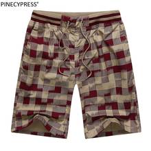 100% Cotton Quality Man Shorts Fashion Plaid Pocket Loose Male Red Young Summer Beach Checked Straight Casual Men Short Pants 2024 - buy cheap